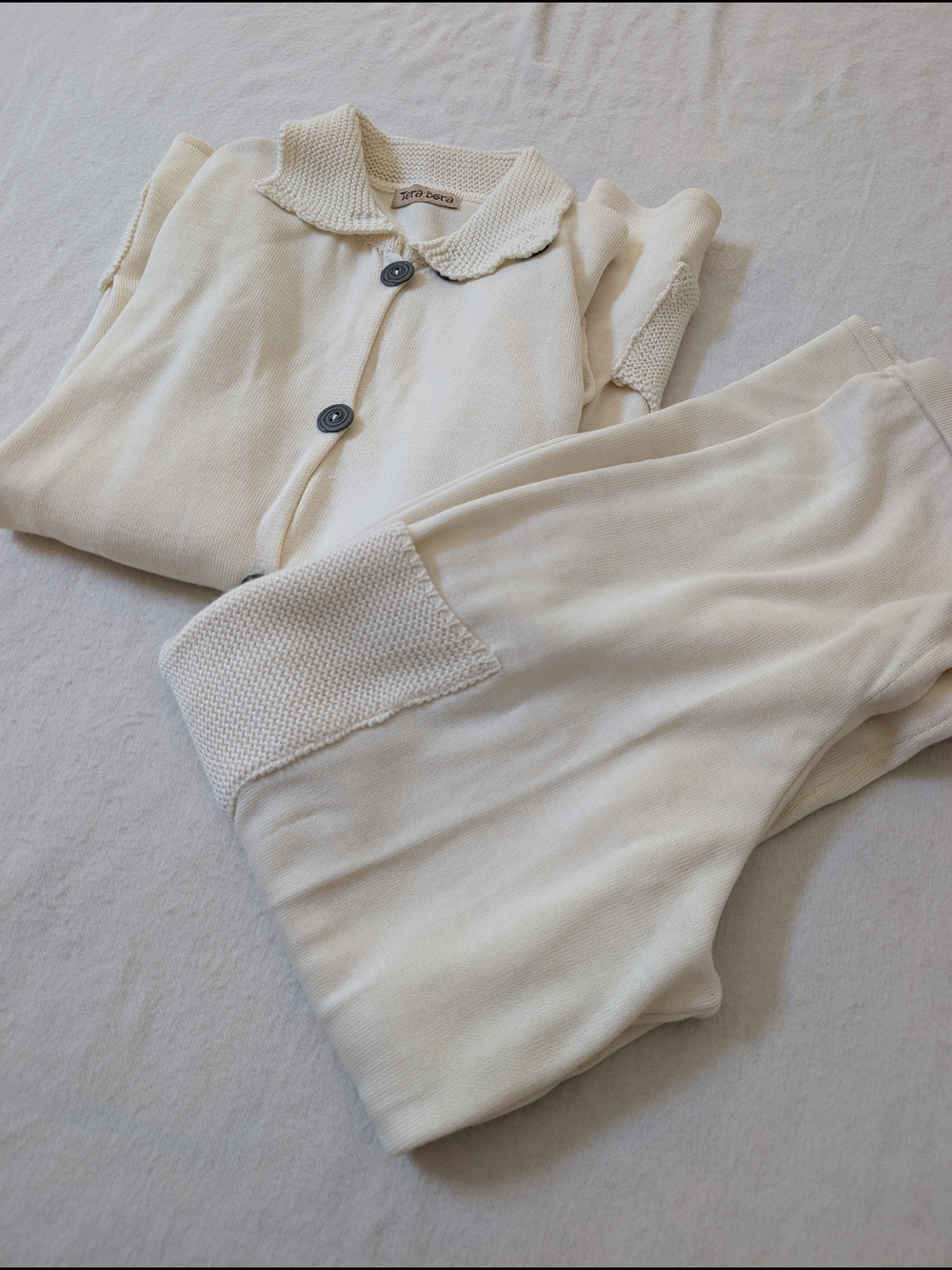 Tera Bora Wool Blend Knit 2 Piece Set with Patch Pockets